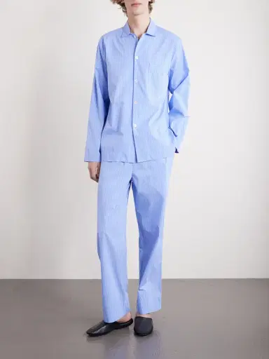 Tekla Striped Organic Cotton-Poplin Pyjama Trousers - Men | Thumbnail 2