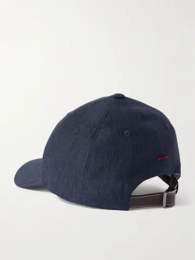 Brunello Cucinelli Logo-Embroidered Linen Baseball Cap - Men | Thumbnail 2