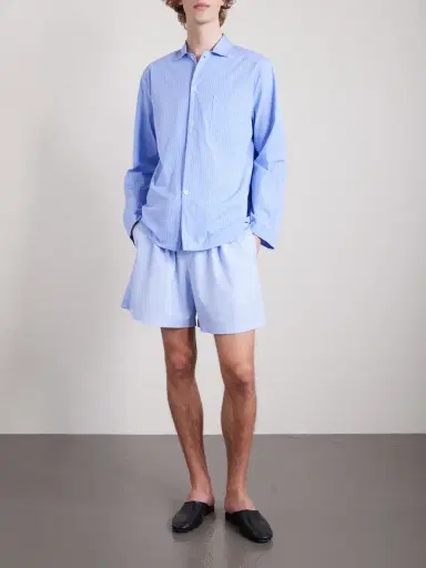 Tekla Straight-Leg Organic Cotton-Poplin Shorts - Men | Thumbnail 2 Tekla Straight-Leg Organic Cotton-Poplin Shorts - Men | Thumbnail 2