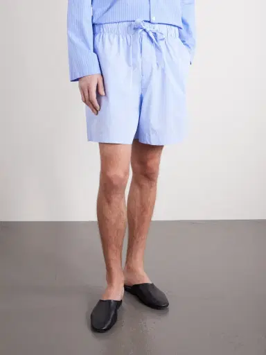 Tekla Straight-Leg Organic Cotton-Poplin Shorts - Men | Thumbnail 3 Tekla Straight-Leg Organic Cotton-Poplin Shorts - Men | Thumbnail 3