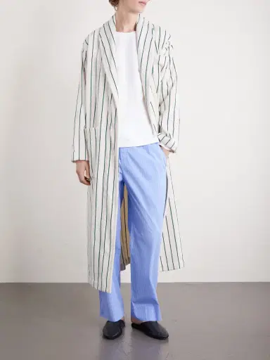 Tekla Belted Striped Organic Cotton-Terry Robe - Men | Thumbnail 2 Tekla Belted Striped Organic Cotton-Terry Robe - Men | Thumbnail 2