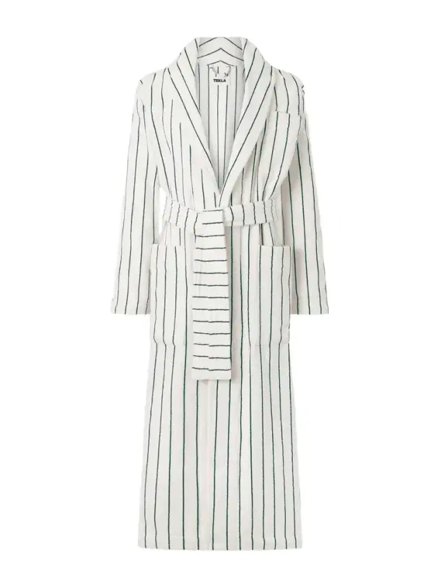 Belted Striped Organic Cotton-Terry Robe - Men