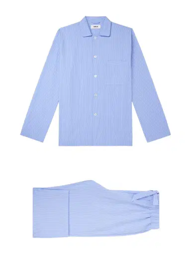 Tekla Striped Organic Cotton-Poplin Pyjamas - Men | Thumbnail 1 Tekla Striped Organic Cotton-Poplin Pyjamas - Men | Thumbnail 1