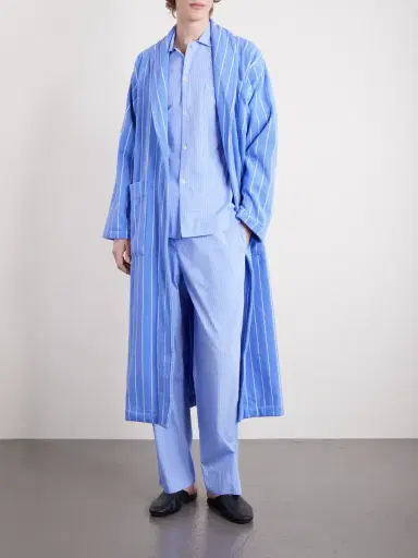 Tekla Belted Striped Organic Cotton-Terry Robe - Men | Thumbnail 2 Tekla Belted Striped Organic Cotton-Terry Robe - Men | Thumbnail 2