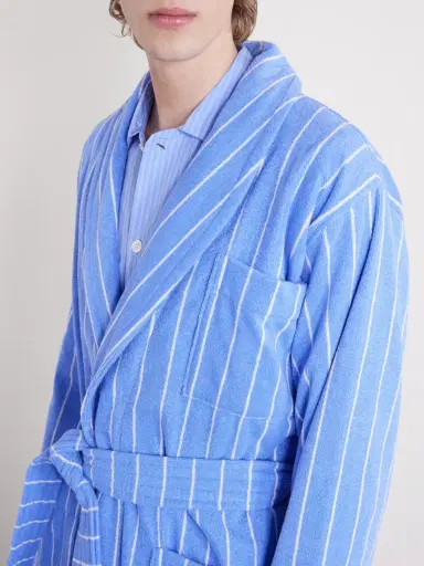 Tekla Belted Striped Organic Cotton-Terry Robe - Men | Thumbnail 5 Tekla Belted Striped Organic Cotton-Terry Robe - Men | Thumbnail 5