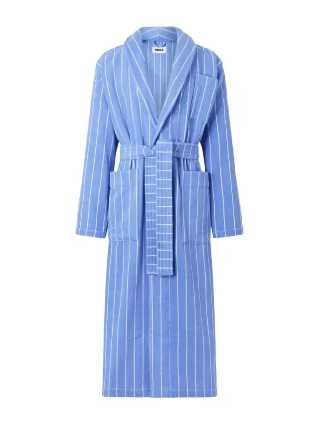 Belted Striped Organic Cotton-Terry Robe - Men