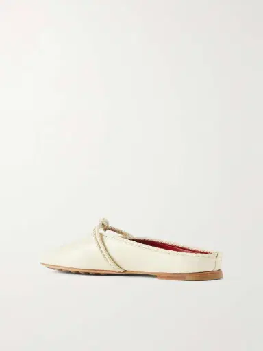 Bottega Veneta Rosa Intrecciato-trimmed Leather Mules | Thumbnail 3