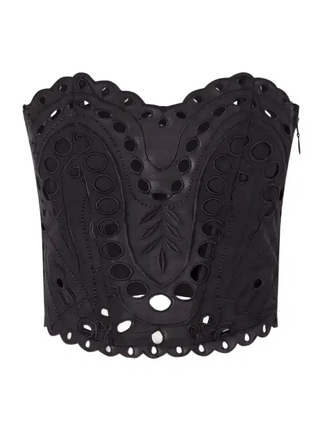 Kai Cropped Broderie Anglaise Cotton-blend Top