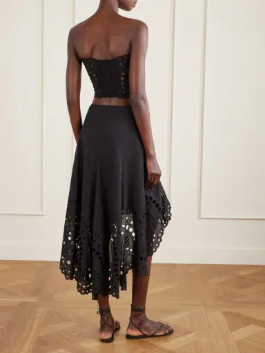 Charo Ruiz Finn Broderie Anglaise Cotton-blend Midi Skirt | Thumbnail 4 Charo Ruiz Finn Broderie Anglaise Cotton-blend Midi Skirt | Thumbnail 4