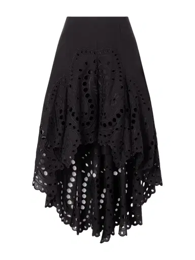 Charo Ruiz Finn Broderie Anglaise Cotton-blend Midi Skirt | Thumbnail 1 Charo Ruiz Finn Broderie Anglaise Cotton-blend Midi Skirt | Thumbnail 1