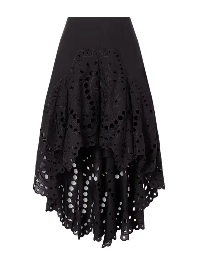 Finn Broderie Anglaise Cotton-blend Midi Skirt