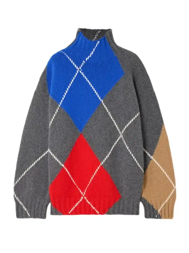 JW Anderson + Pringle Argyle Wool Turtleneck Sweater
