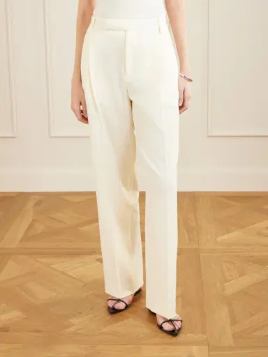 Maria McManus Pleated Wool-blend Wide-leg Pants | Thumbnail 3
