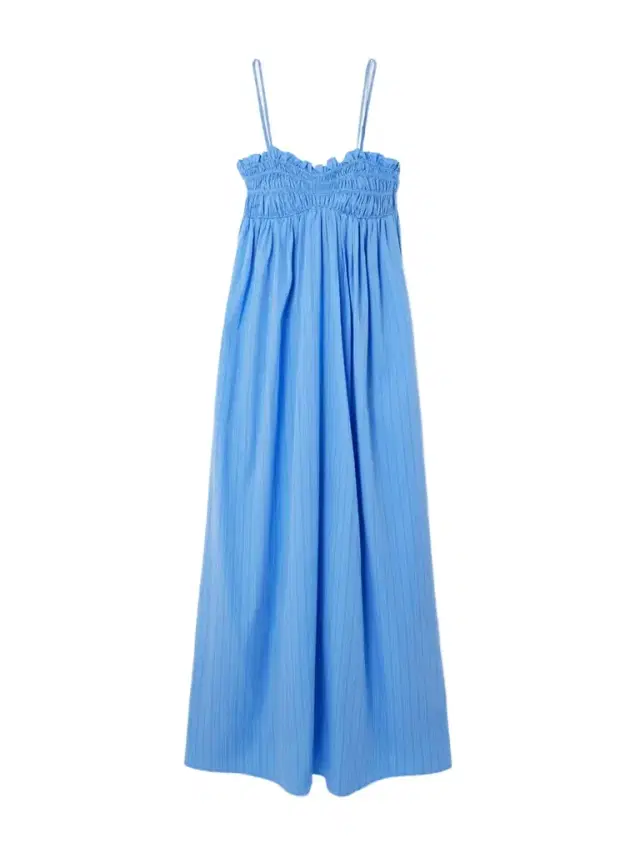 Presa Shirred Ruffled Pinstriped Organic Cotton-poplin Maxi Dress