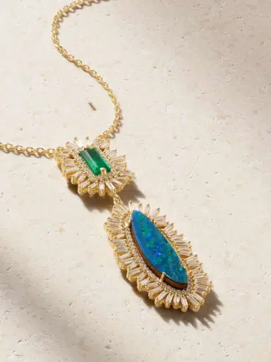 Suzanne Kalan 18-karat Gold Multi-stone Necklace | Thumbnail 5 Suzanne Kalan 18-karat Gold Multi-stone Necklace | Thumbnail 5