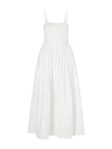 BODE Chamomile Pintucked Embroidered Cotton-poplin Midi Dress | Thumbnail 1 BODE Chamomile Pintucked Embroidered Cotton-poplin Midi Dress | Thumbnail 1