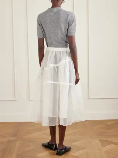 Simone Rocha Layered Pleated Silk-organza Midi Skirt | Thumbnail 3 Simone Rocha Layered Pleated Silk-organza Midi Skirt | Thumbnail 3