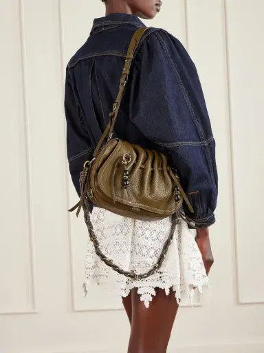 Isabel Marant Bolton Embellished Tasseled Textured-leather Shoulder Bag | Thumbnail 2 Isabel Marant Bolton Embellished Tasseled Textured-leather Shoulder Bag | Thumbnail 2