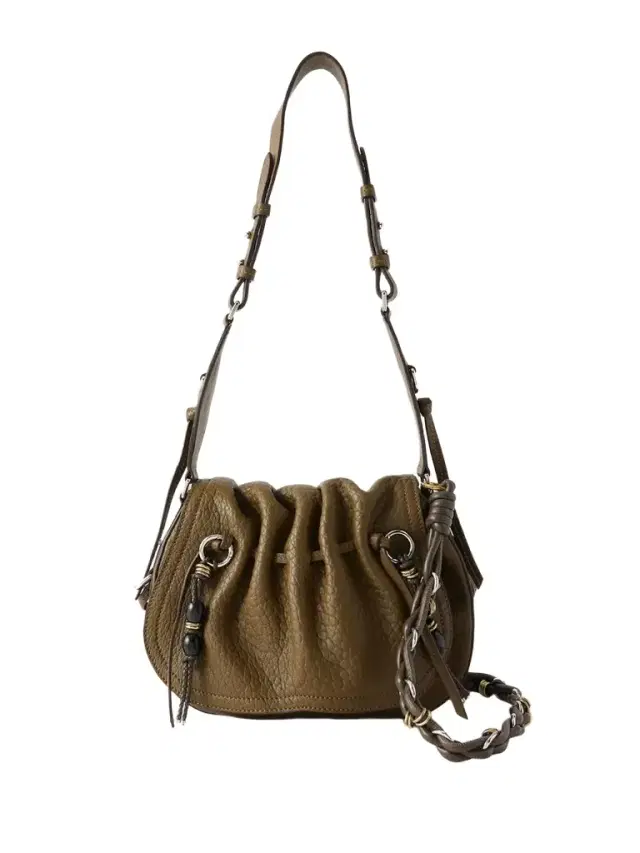 Bolton Embellished Tasseled Textured-leather Shoulder Bag