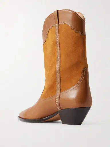 Isabel Marant Duerto Embroidered Suede And Leather Ankle Boots | Thumbnail 3