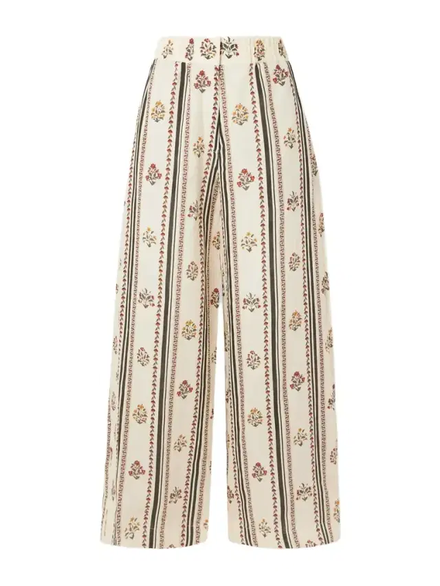 Tota Andes Floral-print Linen Wide-leg Pants
