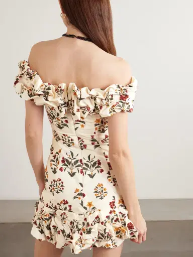 Agua by Agua Bendita Jardín Andes Ruffled Floral-print Cotton-poplin Mini Dress | Thumbnail 3 Agua by Agua Bendita Jardín Andes Ruffled Floral-print Cotton-poplin Mini Dress | Thumbnail 3