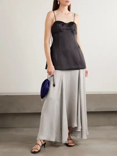 Kallmeyer Alyse Asymmetric Pleated Silk-chiffon Skirt | Thumbnail 2 Kallmeyer Alyse Asymmetric Pleated Silk-chiffon Skirt | Thumbnail 2