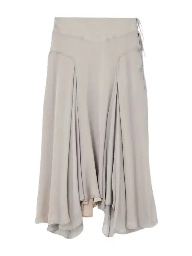 Alyse Asymmetric Pleated Silk-chiffon Skirt