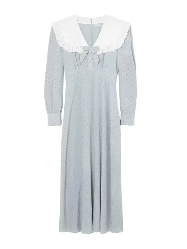 Bow-embellished Ruffled Polka-dot Silk Crepe De Chine Midi Dress