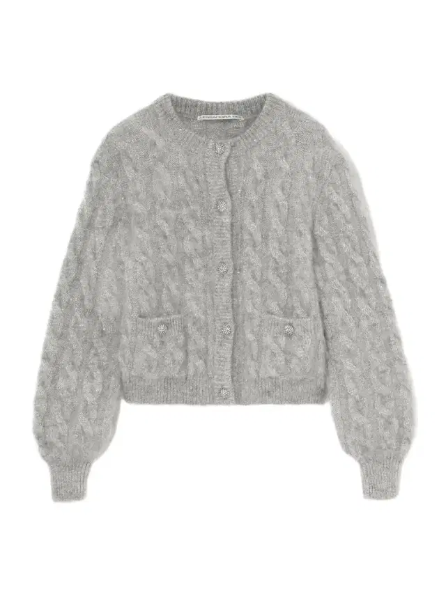 Cropped Sequin-embellished Cable-knit Cardigan