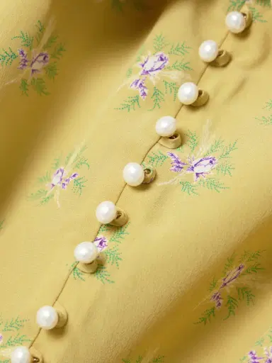 Alessandra Rich Embellished Floral-print Silk Crepe De Chine Midi Dress | Thumbnail 4 Alessandra Rich Embellished Floral-print Silk Crepe De Chine Midi Dress | Thumbnail 4