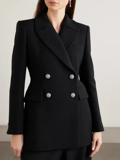 Alessandra Rich Double-breasted Wool Blazer | Thumbnail 3 Alessandra Rich Double-breasted Wool Blazer | Thumbnail 3