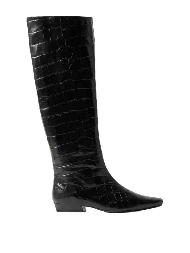Staud Wally Croc-effect Leather Knee Boots | Thumbnail 1 Staud Wally Croc-effect Leather Knee Boots | Thumbnail 1