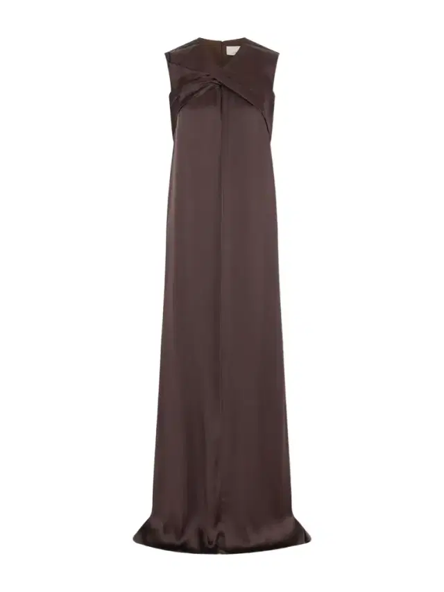 Siena Pleated Satin-crepe Gown