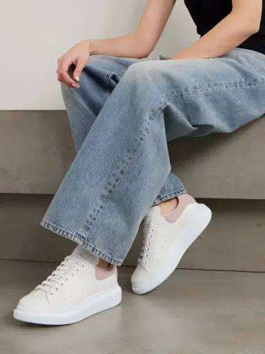Alexander McQueen Oversize-sole Suede-trimmed Leather Sneakers | Thumbnail 2