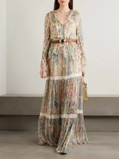 Etro Ruffled Paisley-print Silk-chiffon Peplum Blouse | Thumbnail 2