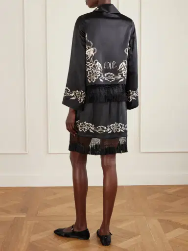 BODE Phantasm Fringed Embroidered Silk-satin Jacket | Thumbnail 3 BODE Phantasm Fringed Embroidered Silk-satin Jacket | Thumbnail 3