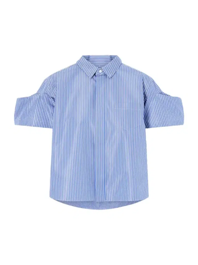 Striped Cotton-blend Poplin Shirt