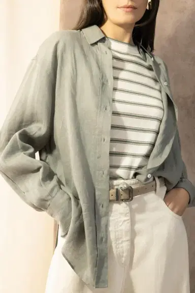 Brunello Cucinelli Long Sleeve Button Shirt | Thumbnail 3