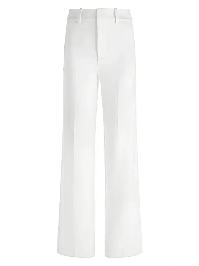 ALICE + OLIVIA Women's Alexander High-Rise Straight-Leg Trousers - Off White