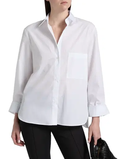 TWP Women's Next Morning Cotton Poplin Button-Front Shirt - White - Size Medium | Thumbnail 3 TWP Women's Next Morning Cotton Poplin Button-Front Shirt - White - Size Medium | Thumbnail 3