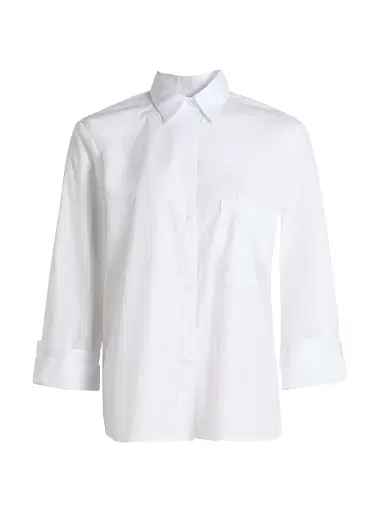 TWP Women's Next Morning Cotton Poplin Button-Front Shirt - White - Size Medium | Thumbnail 1 TWP Women's Next Morning Cotton Poplin Button-Front Shirt - White - Size Medium | Thumbnail 1