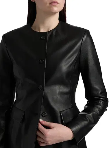 Armarium Women's Ramona Leather Jacket - Black | Thumbnail 6 Armarium Women's Ramona Leather Jacket - Black | Thumbnail 6