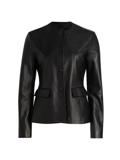 Armarium Women's Ramona Leather Jacket - Black | Thumbnail 1 Armarium Women's Ramona Leather Jacket - Black | Thumbnail 1