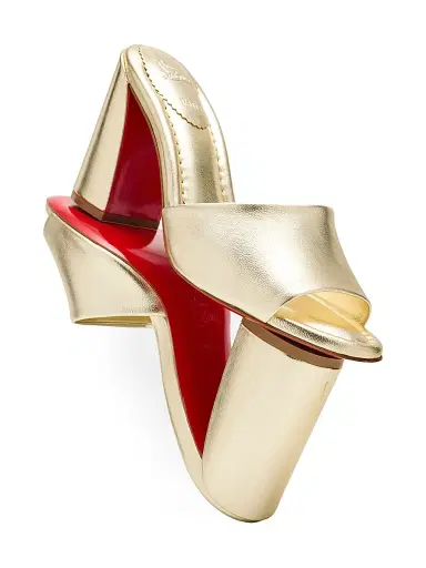 Christian Louboutin Women's Jane 85MM Mule Sandals - Platine | Thumbnail 3