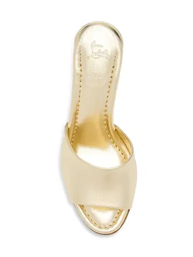 Christian Louboutin Women's Jane 85MM Mule Sandals - Platine | Thumbnail 4