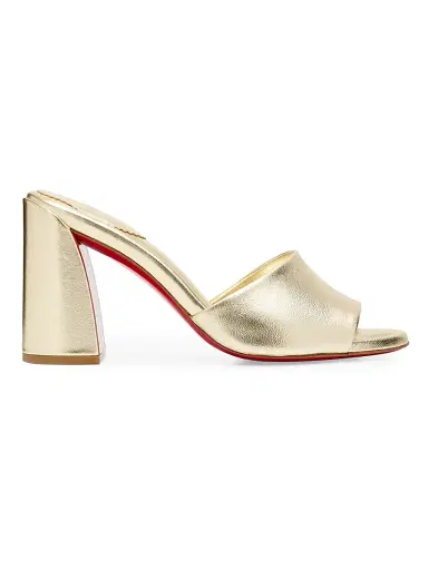 Christian Louboutin Women's Jane 85MM Mule Sandals - Platine | Thumbnail 1