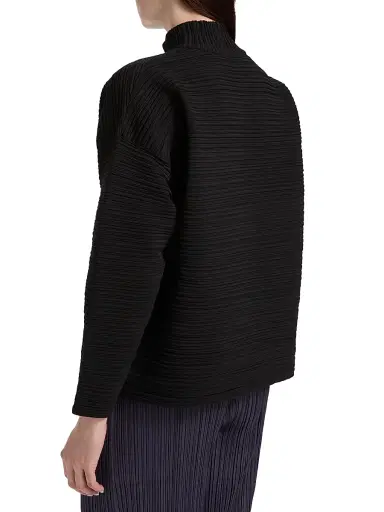 Pleats Please Issey Miyake Women's Crepe Knit Top - Black | Thumbnail 5