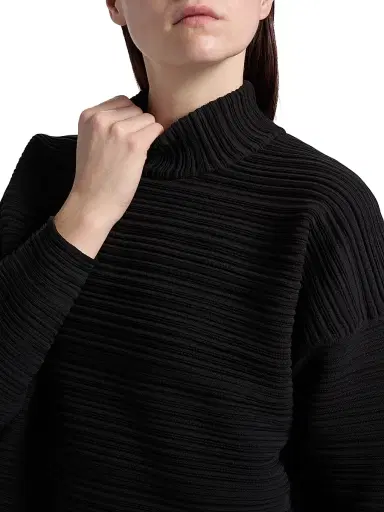 Pleats Please Issey Miyake Women's Crepe Knit Top - Black | Thumbnail 6