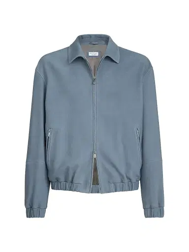 Brunello Cucinelli Men's Nubuck Outerwear Jacket | Thumbnail 1